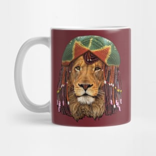 Rastafarian-lion humor design Mug